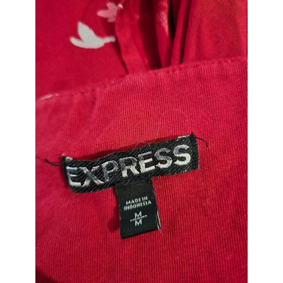 Express Floral Babydoll Strapless Asymmetric Dress Medium Boho Cottage Fairy - Picture 5 of 8